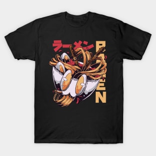 Anime Style Ramen Illustration T-Shirt